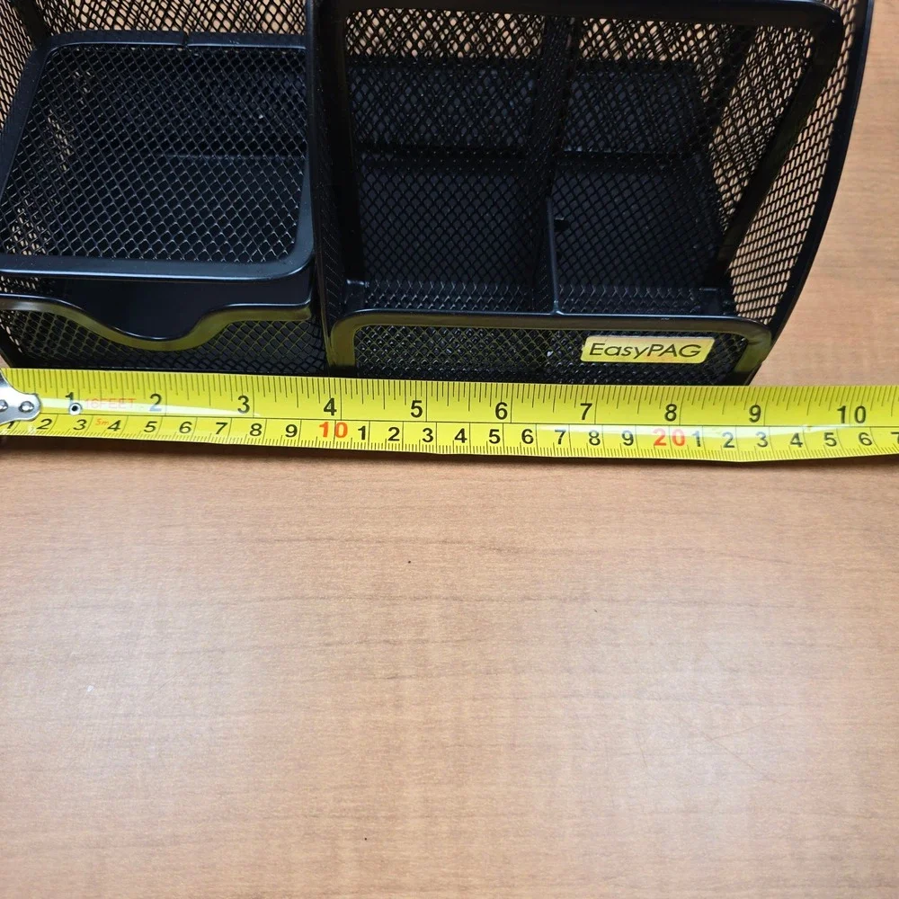 EasyPAG Mesh Desk Organizer Drawer Office Desktop Rolodex Clip Dish Black‎
